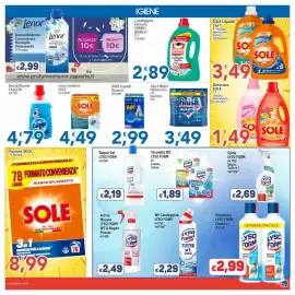 Volantino Sidis Pagina 19: Candeggina Delicata OMINO BIANCO €2,89, Cura Lavatrice SOLE €4,49