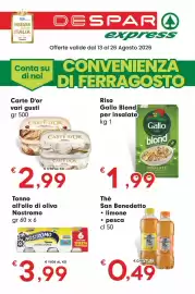 Volantino DeSpar Express Pagina 1: Carte D'or vari gusti €2,99, Riso Gallo Blond per insalate €1,99
