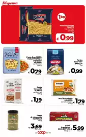 Volantino Coop Radenza Pagina 25: Maxi bruschelle MORATO con olio di oliva €1,79, Pasta integrale RUMMO €1,19