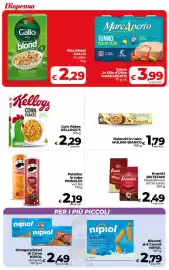Volantino Coop Radenza Pagina 28: Corn flakes KELLOGG'S €2,29, Patatine in tubo PRINGLES €2,19