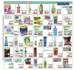 Volantino Top Supermercati Pagina 19: ACE CANDEGGINA CLASSICA €2,49, NIDRA BAGNOSCHIUMA €1,99
