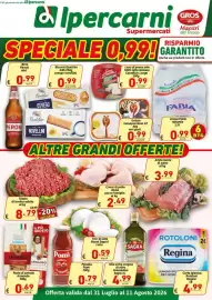 Volantino Ipercarni Pagina 1: Acqua Fabia naturale €0,99, Arista intera di suino €3,99