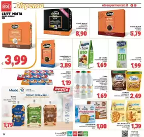 Volantino Eté Pagina 16: Zymil latte UHT €1,69, Caffè Motta Cialde Cremoso €3,99