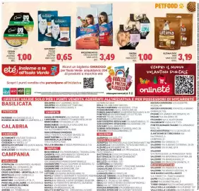Volantino Eté Pagina 24: Migliorgatto croccantini €3,49, Ultima dog mini vari gusti €3,19