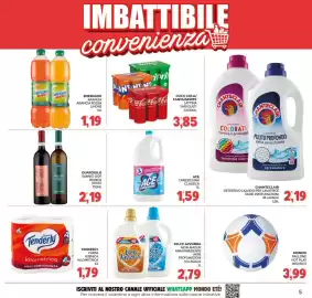 Volantino Eté Pagina 5: Coca Cola/Fanta/Sprite lattina €3,85, Felce Azzurra Mon Amour Ammorbidente €2,79