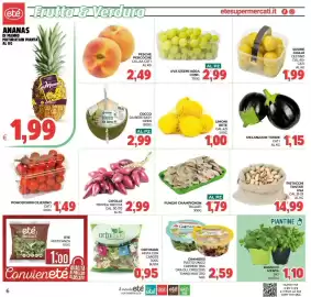 Volantino Eté Pagina 6: Funghi champignon tagliati €1,79, Cipolle Tropea Treccia €2,99