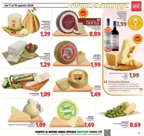 Volantino Eté Pagina 9: Asiago DOP Nero Mastro bonta €0,89, Norcia Caciottone all'etto €1,49