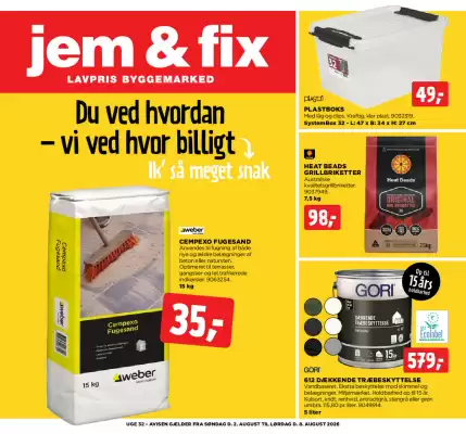 Jem & fix tilbudsavis (gælder indtil 8-08)