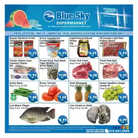 Blue Sky Supermarket flyer week 31 Page 1