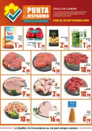 Volantino Conad Pagina 2: FILETTO DI PESCE SPADA €16,90, HAMBURGER DI SUINO €2,90