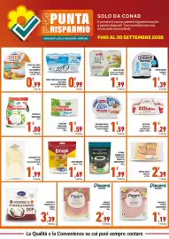 Volantino Conad Pagina 3: Pecorino Romano DOP Bronzetto €1,99, Mozzarella Nonno Nanni €1,00