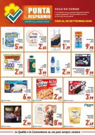 Volantino Conad Pagina 7: BAGNO BOROTALCO €3,99, TORTA GELATO REGINA SAMMONTANA €8,90