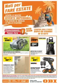 Volantino OBI Pagina 1: Karcher idropulitrice "KG special" €289,00, Pavimento spc "Griffin" €19,99