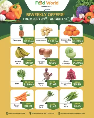 Food World Supermarket flyer (valid until 14-08)
