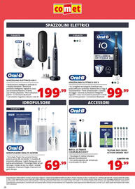 Volantino Comet Pagina 26: Oral-B IDROPULSORE HEALTH CENTER €69,99, Oral-B REFILL ULTIMATE CLEAN BLACK X3CT €19,99