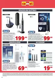 Volantino Comet Pagina 26: Oral-B IDROPULSORE HEALTH CENTER €69,99, Oral-B REFILL ULTIMATE CLEAN BLACK X3CT €19,99
