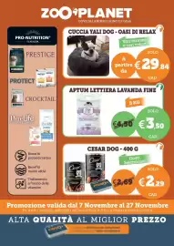 Volantino ZooPlanet Pagina 1: APTUM LETTIERA LAVANDA FINE €3,50, CUCCIA YALI DOG €29,84