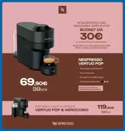 Volantino Trony Pagina 12: Nespresso vertuo pop €69,90