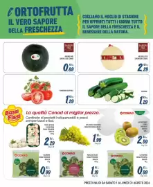 Volantino Spesa Facile Conad Pagina 3: Melone liscio Saporidee Conad €2,29, Zucchine €1,29