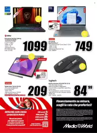 Volantino MediaWorld Pagina 8: Msi Notebook Gaming Cyborg €1.099,00, Lenovo Notebook IdeaPad Slim 5 €749,00