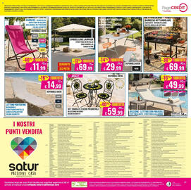 Volantino Satur Pagina 16: TAVOLO RETTANGOLARE €29,99, AMALFI SET TAVOLO E 2 SEDIE PIEGHEVOLI €59,99