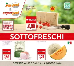 Volantino Pan settimana 32 Pagina 1: Prosciutto Cotto Casa Modena €1,49, Melone retato €1,29