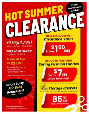 Fabricland (valid until 31-08)