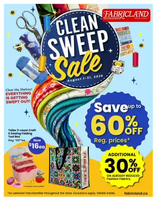 Fabricland (valid until 31-08)