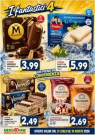 Volantino MercADone Pagina 2: Sammontana Barattolino Ledelizie €2,69, Algida Magnum Classico €3,99