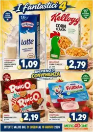 Volantino MercADone Pagina 4: Ringo Biscotti €2,19, Fruttolo Yogurt Assortito €1,29