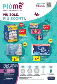 Volantino PiùMe Pagina 1: PIÙME Asciugatutto €1,99, NUVENIA Assorbenti ultra €2,79