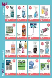 Volantino PiùMe Pagina 22: SECRETS Anticalcare bagno spray €2,88, Piùme Wc gel candeggina €1,48