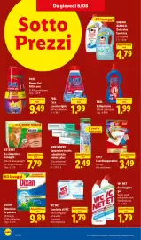 Volantino Lidl settimana 32 Pagina 12: PRIL Brillantante €1,99, OMINO BIANCO DETERSIVO LAVATRICE €4,79