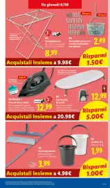 Volantino Lidl settimana 32 Pagina 27: W5 Stendibiancheria €8,99, W5 Asse da stiro da tavolo €12,99