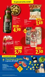 Volantino Lidl settimana 32 Pagina 3: Alesto Arachidi in guscio tostate €1,69, Pantaleo Olio Extra Vergine di Oliva €4,99