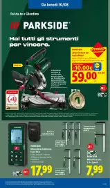 Volantino Lidl settimana 32 Pagina 33: PARKSIDE Morsetto a vite €7,99, PARKSIDE Sega circolare per tagli obliqui €59,00