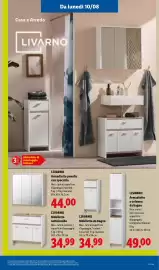 Volantino Lidl settimana 32 Pagina 39: LIVARNO Armadietto a colonna da bagno €49,00, LIVARNO Mobiletto sottolavabo €34,99