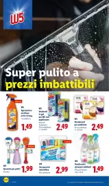 Volantino Lidl settimana 32 Pagina 51: W5 Spazzola per piatti €1,99, W5 Set panni in microfibra €2,99