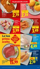 Volantino Lidl settimana 32 Pagina 9: Spiedini di pollo con suino “Delight” €3,99