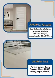 Catalog Dedeman Pagină 3: Bestlmp Usa de interior din lemn cu geam €779,99, Floorpan Classic FC095 €36,90