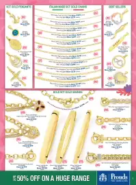 Prouds catalogue Page 3: 19cm Solid Belcher Padlock Bracelet with Created Ruby & Diamonds €1.799,00