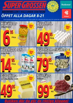 Supergrossen reklamblad (giltig till och med 10-08)