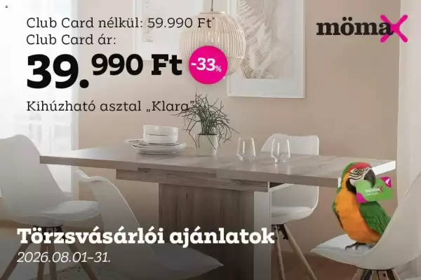 Mömax akciós újság (érvényes eddig: 31-08)