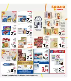 Volantino Spazio Conad Pagina 11: CONI MINIATURE CONAD €2,49, • CONO CINQUE STELLE SAMMONTANA • CIOCCOLATO €2,99