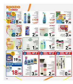 Volantino Spazio Conad Pagina 16: CARTA CUCINA REGINA DI CUORI €3,99, DOCCIA SHAMPOO NEUTRO ROBERTS €1,49