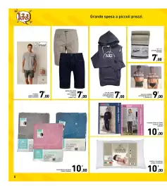 Volantino Spazio Conad Pagina 8: Henry Colors Coppia di Guanciali Cuore di Memory €10,00, 3 SLIP O 3 BOXER IL GRANCHIO €9,00