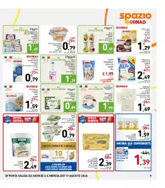 Volantino Spazio Conad Pagina 9: YOGURT ALLA GRECA ZERO GRASSI BIANCO ZYMIL PARMALAT €0,79, CREMA LATTE CONAD €1,29