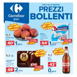 Volantino Carrefour Pagina 1: Mozari Invernizzi €1,59, Pesche Gialle sfuse €1,99