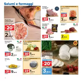 Volantino Carrefour Pagina 14: Carpaccio di Bresaola €2,99, Prosciutto di Norcia IGP €3,75