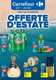 Volantino Carrefour | Offerte d'estate Pagina 1: Pasta di Semola Pastificio Lagano €2,35, Birra Bavaria €0,89